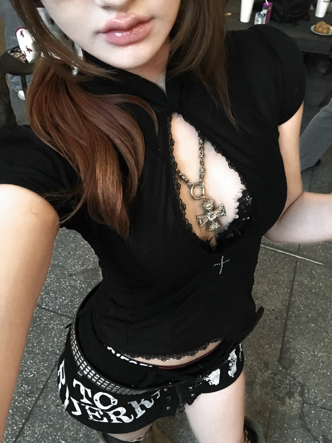 東方壞女孩 中式立領透膚十字上衣