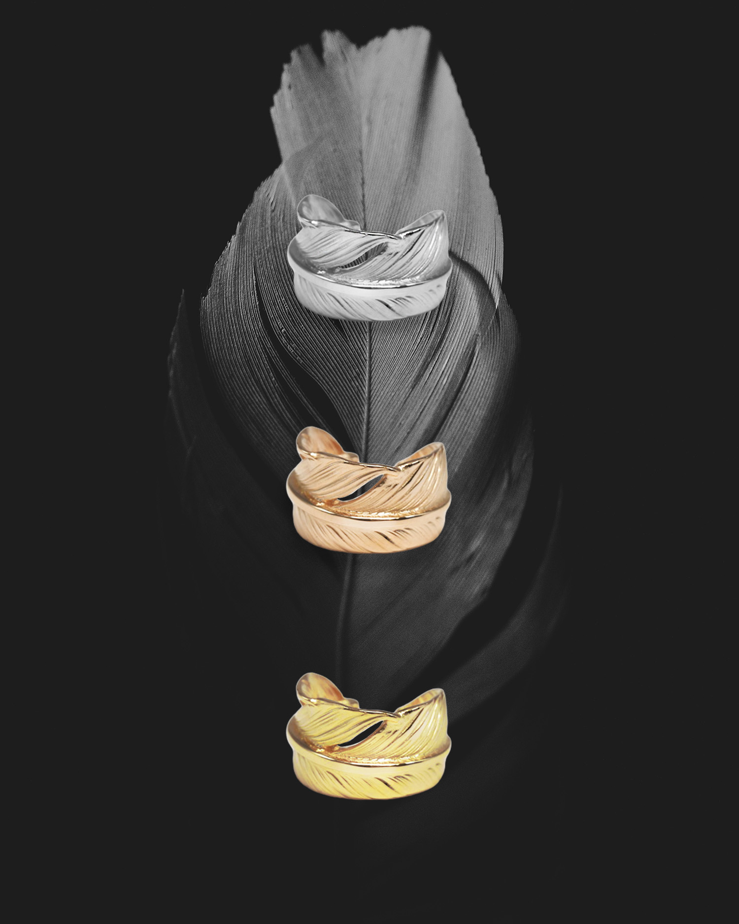 XS flight feather ear cuff