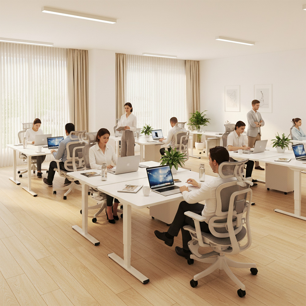 Base 企業款電動升降桌架（三節式 ）