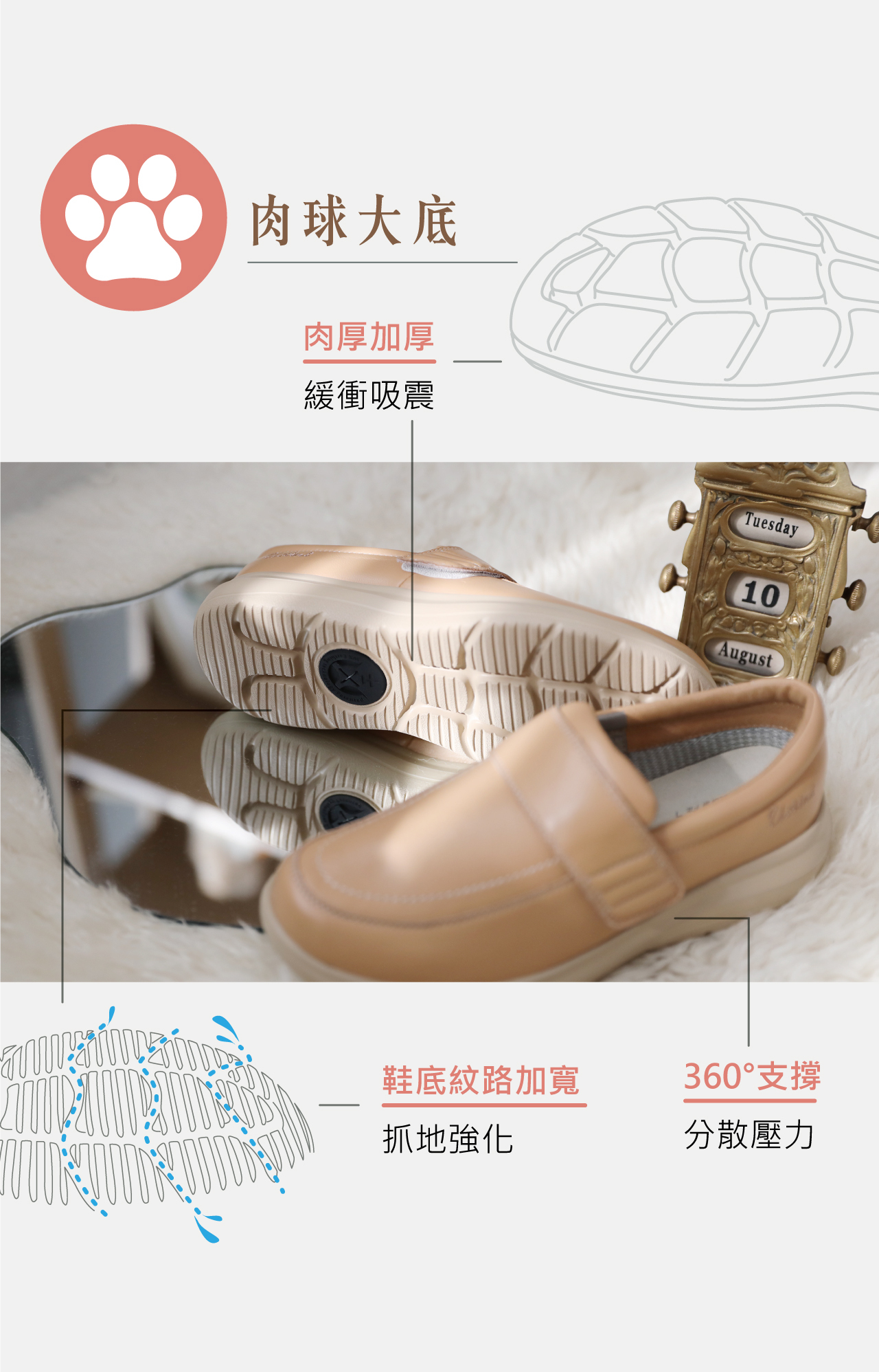 USTINI 我挺你健康鞋 水土服氣小羊鞋 肉球大底