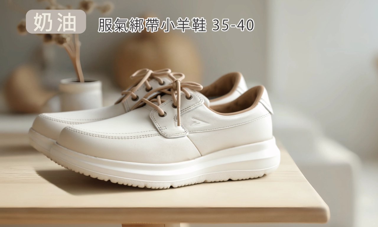 USTINI 我挺你健康鞋 水土服氣小羊鞋 奶油