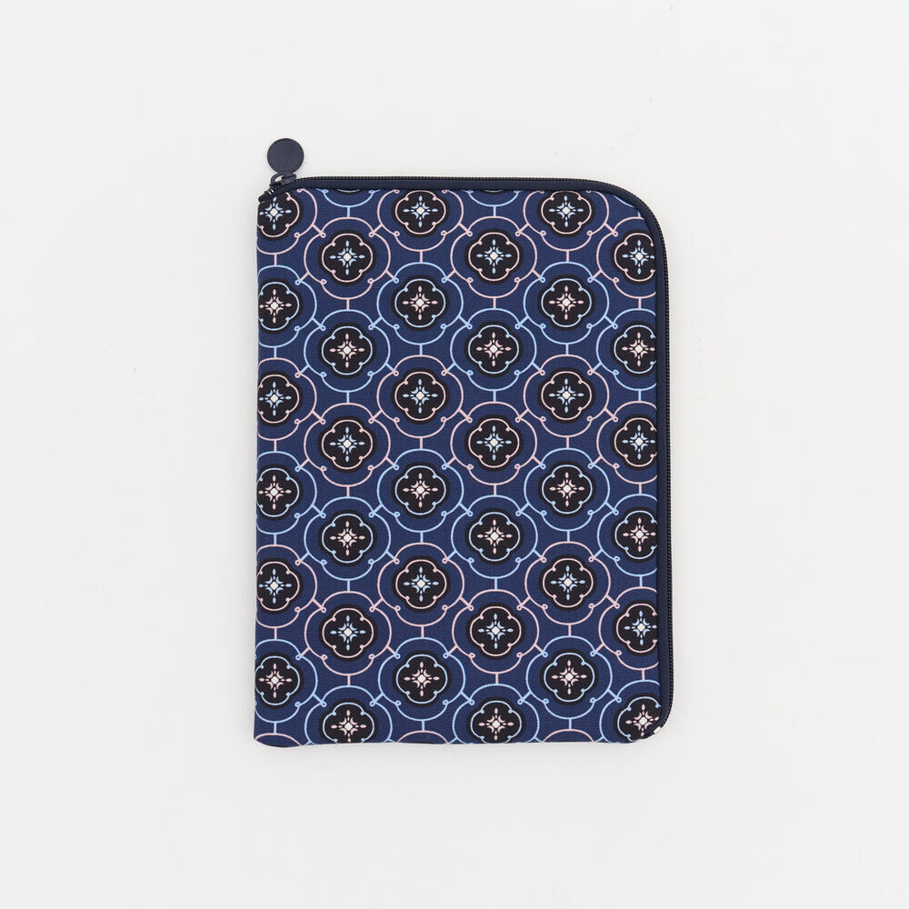 11吋 iPad收納包/玻璃海棠3號/典雅藍