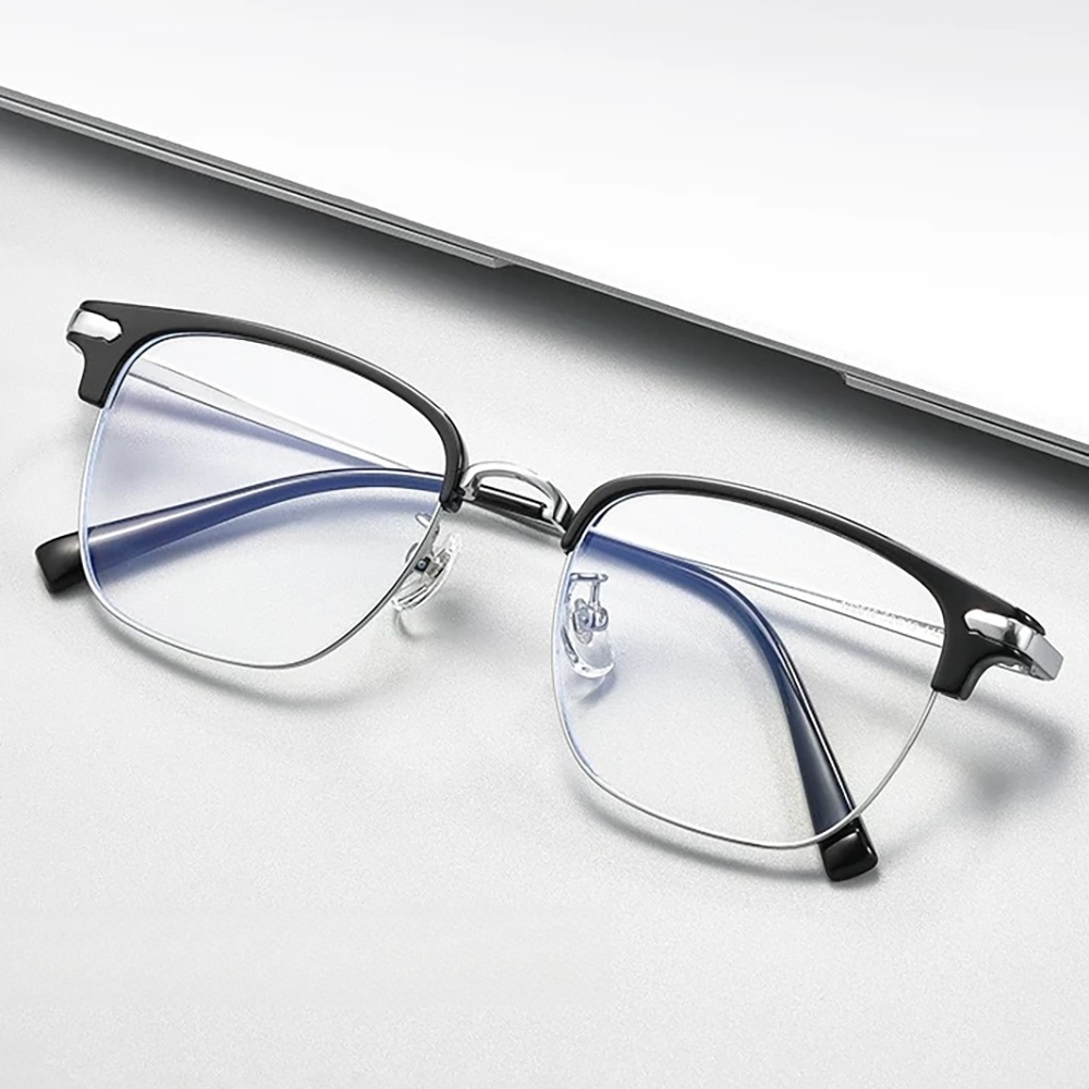 眼鏡 眉框眼鏡 鈦架眼鏡 鏡框 鏡架 半框眼鏡 女生眼鏡 男生眼鏡 文青眼鏡 素顏眼鏡 斯文眼鏡 配飾 金色眼鏡 309