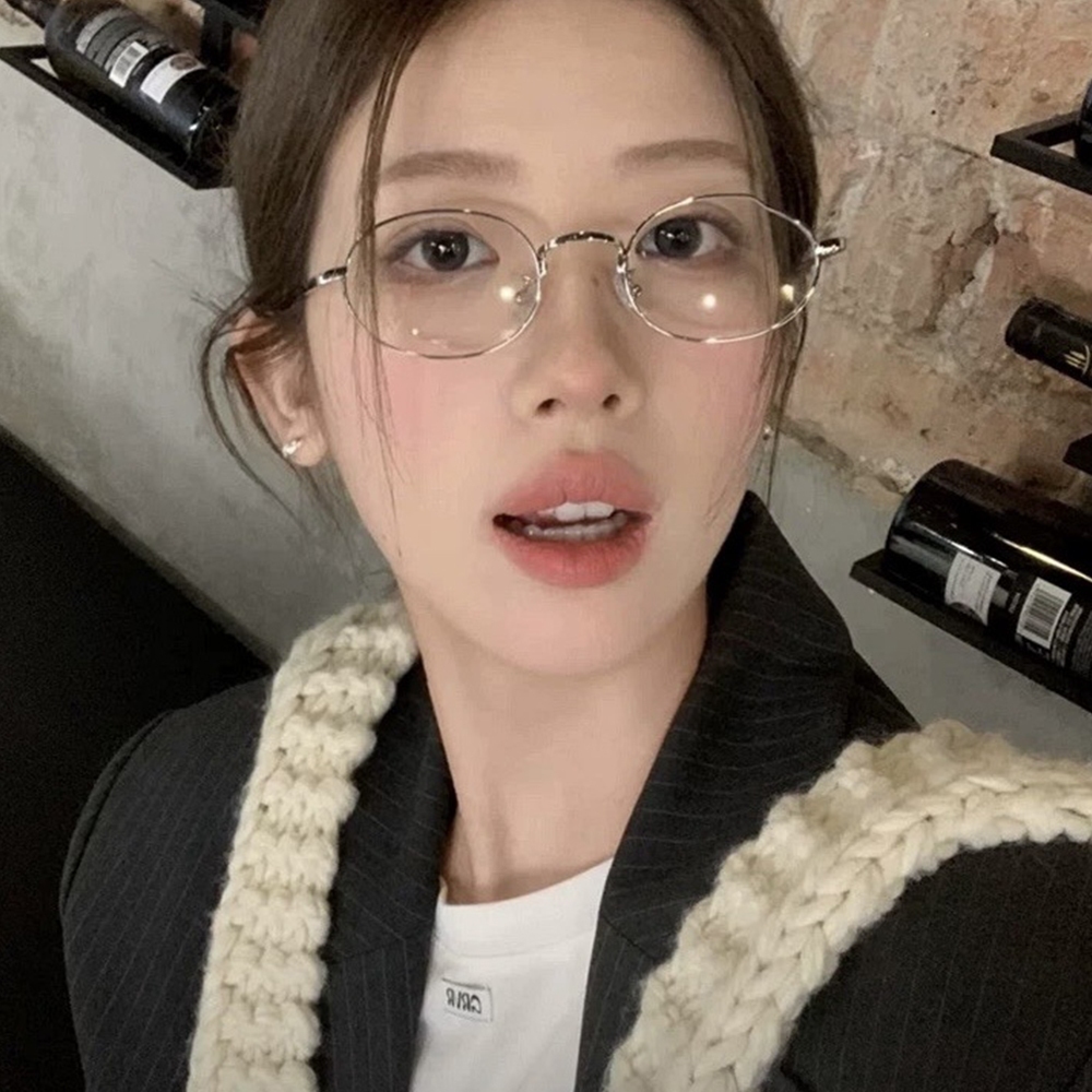 眼鏡 金屬眼鏡 小框眼鏡 眼鏡框 女生眼鏡 金屬眼鏡 金框眼鏡 橢圓框眼鏡 眼鏡架 素顏眼鏡 文青眼鏡 穿搭配件 307