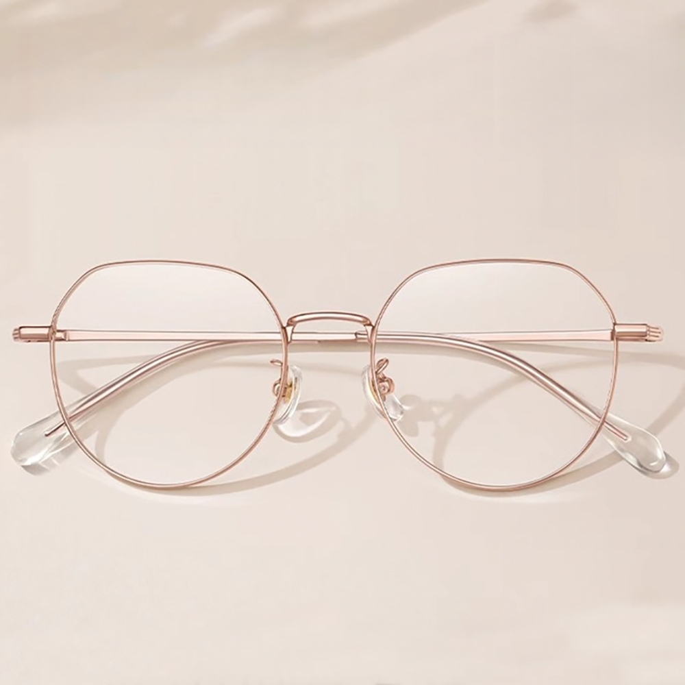眼鏡 橢圓框眼鏡 純鈦眼鏡 大框眼鏡 女生眼鏡 金屬框眼鏡 文青眼鏡 眼鏡框 素顏眼鏡 黑色眼鏡 小臉神器 禮物 306