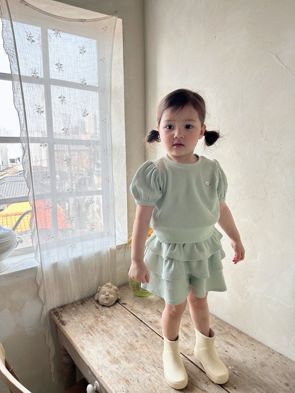 正韓夏azalea 兩色銀標荷葉套裝