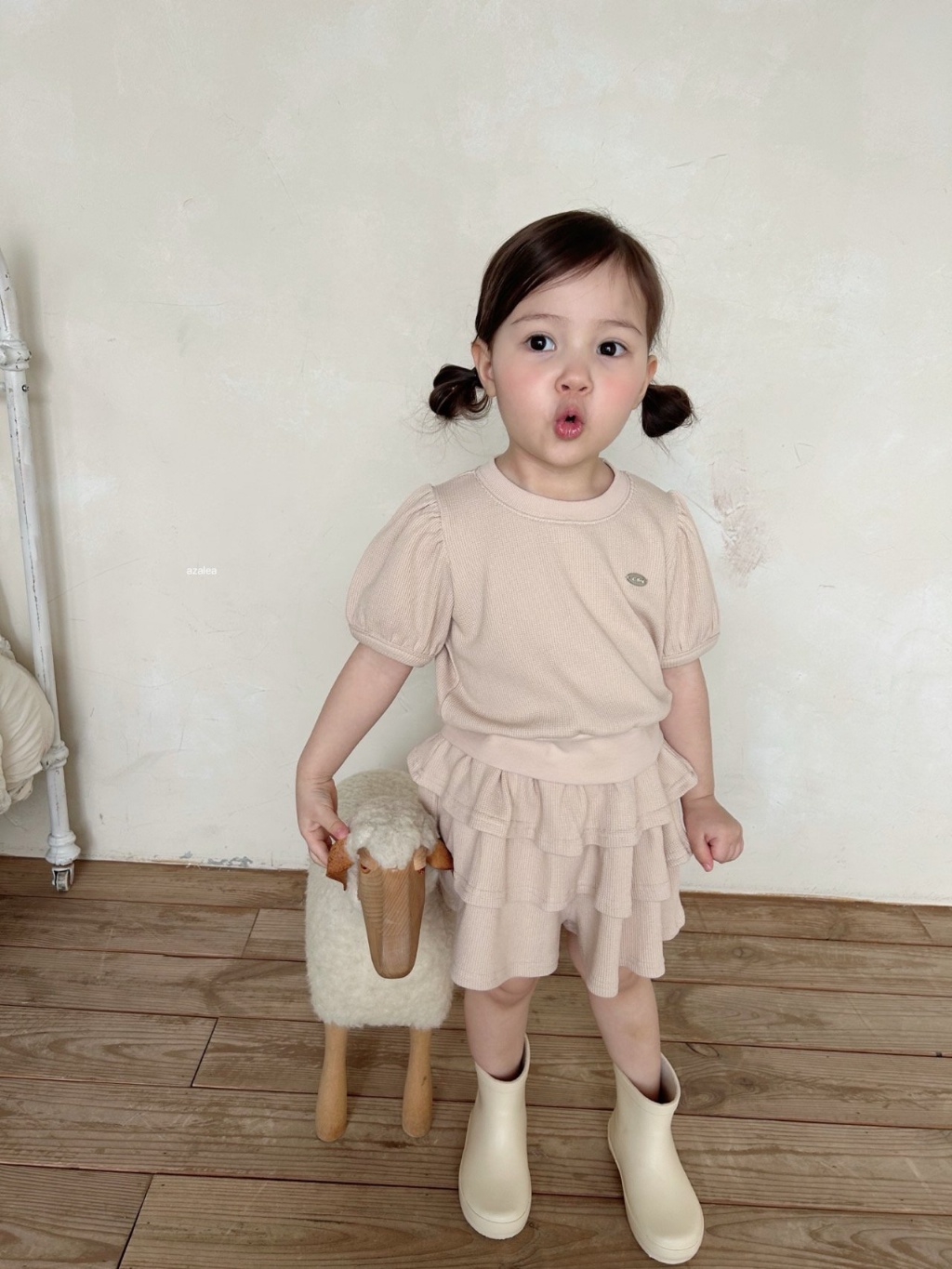 正韓夏azalea 兩色銀標荷葉套裝