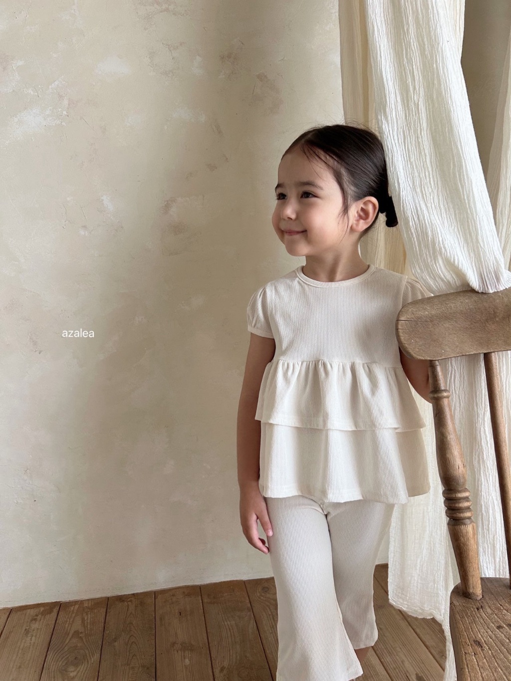 正韓夏azalea 三色氣質感荷葉套裝