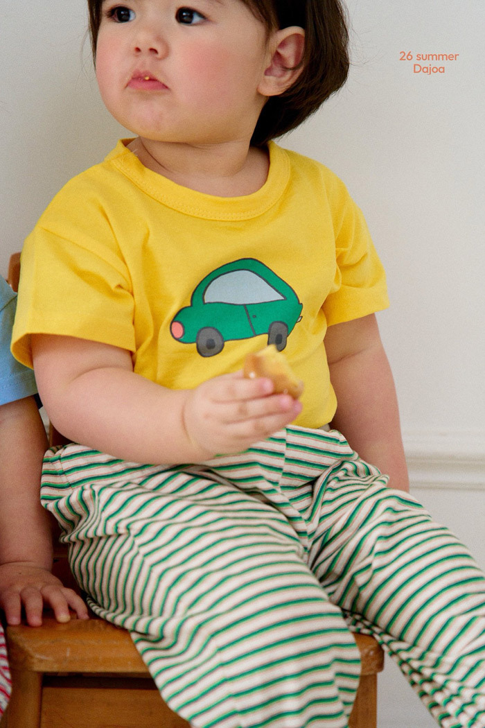 正韓夏DAJOA 兩色車車條紋縮口褲套裝