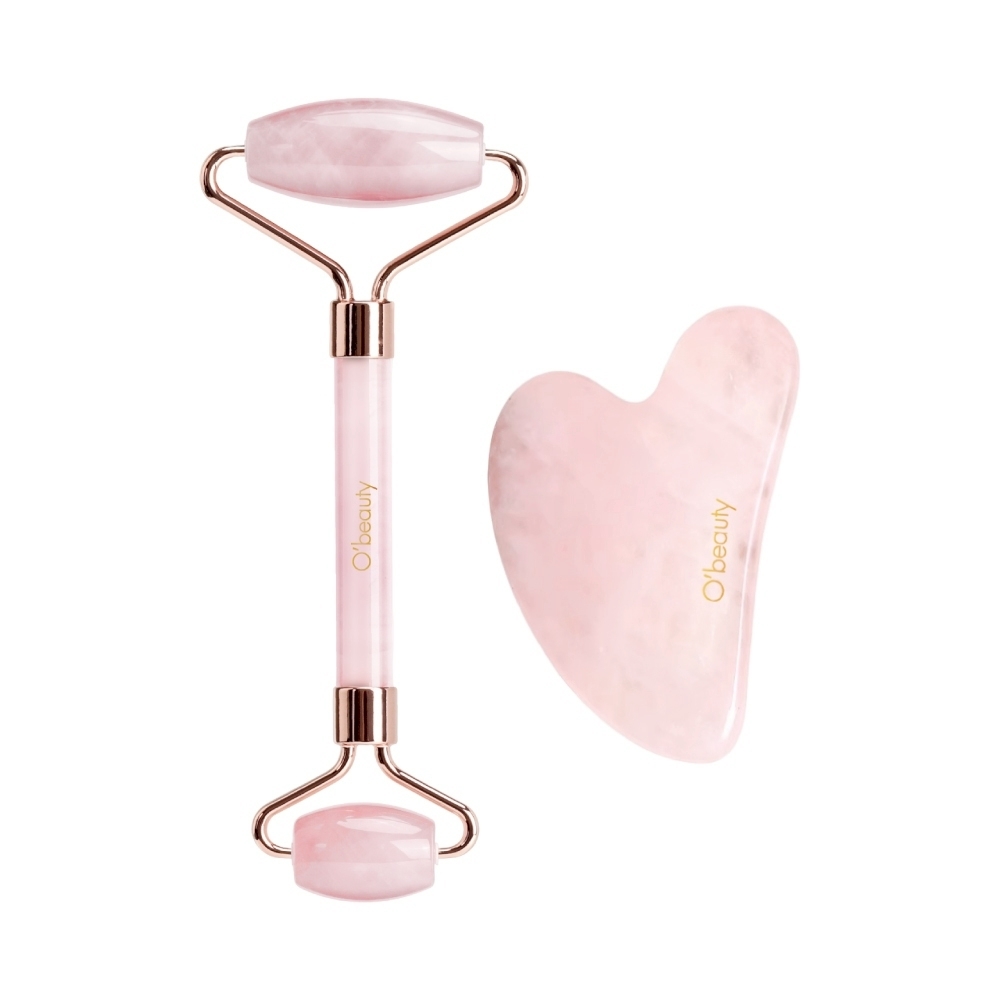 O'beauty｜粉晶滾輪刮痧板套組 UFS-128