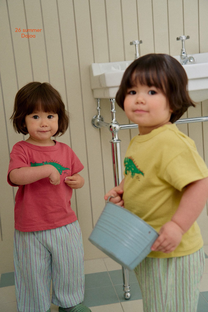 正韓夏DAJOA 鱷魚直條褲套裝