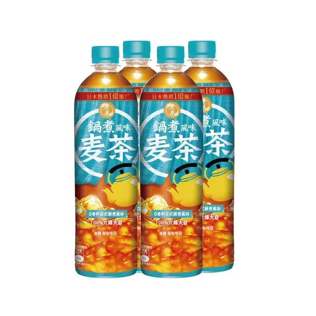 【原萃】鍋煮風味無糖麥茶600ml *4入