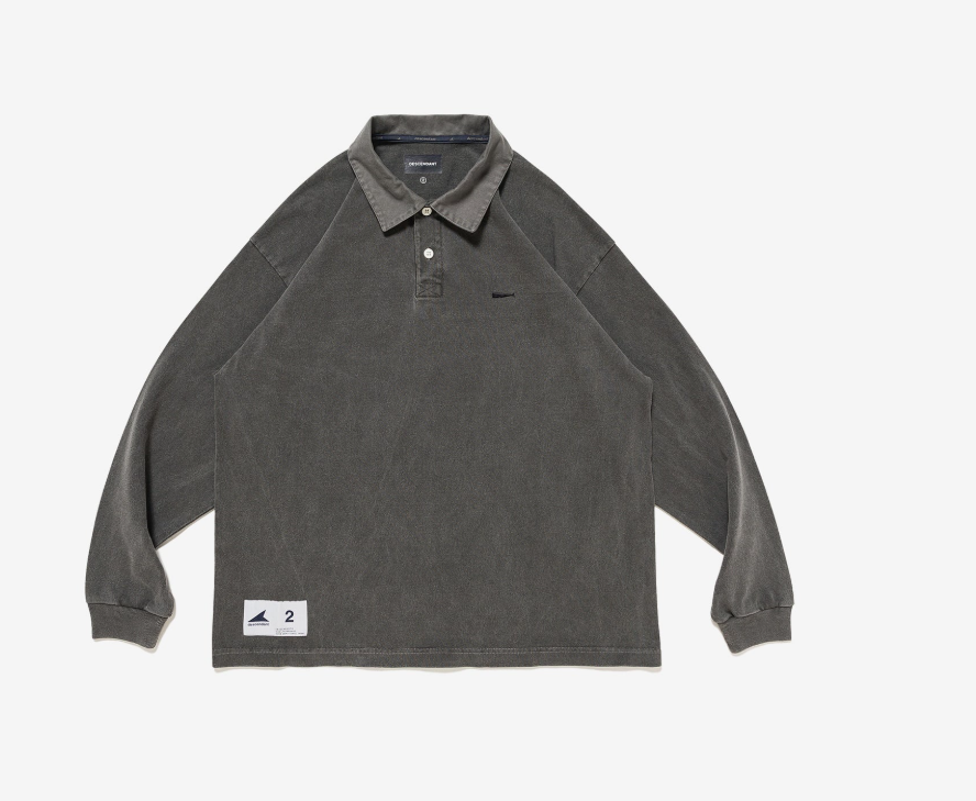 [現貨] DCDT SS26 PUBA POLO LS PIGMENT DYE | CHARCOAL