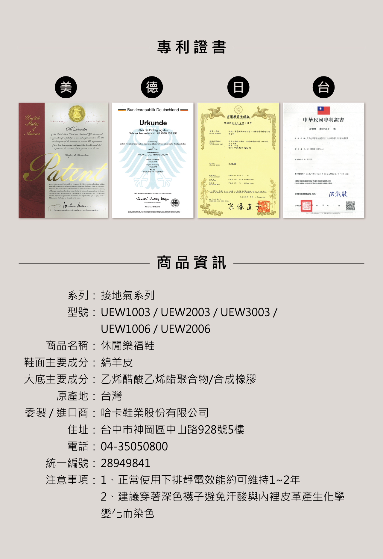 USTINI 水土服氣馬卡小羊鞋健康鞋 - 規格