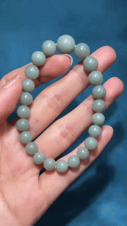 320228 和田玉碧玉圓珠手串 (7.5-11mm直徑)