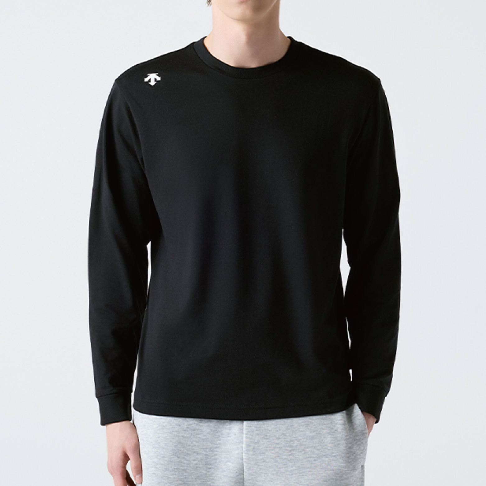 【 DESCENTE｜OVER FIT GLS TEE 薄長TEE - 黑 】