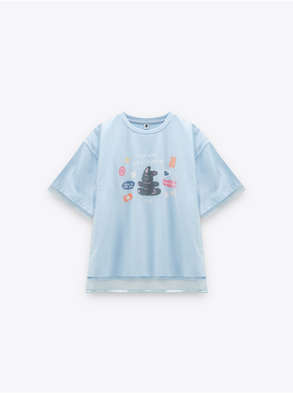 軟軟兔每日貼紙假兩件T恤