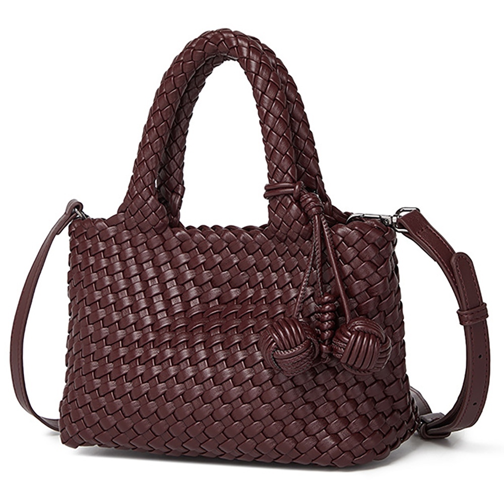 包包 子母包 手提包 編織包 斜背包 女生包包 肩背包 皮革包 磁吸編織包 通勤包 小包包 銀色包包 送女友 1092