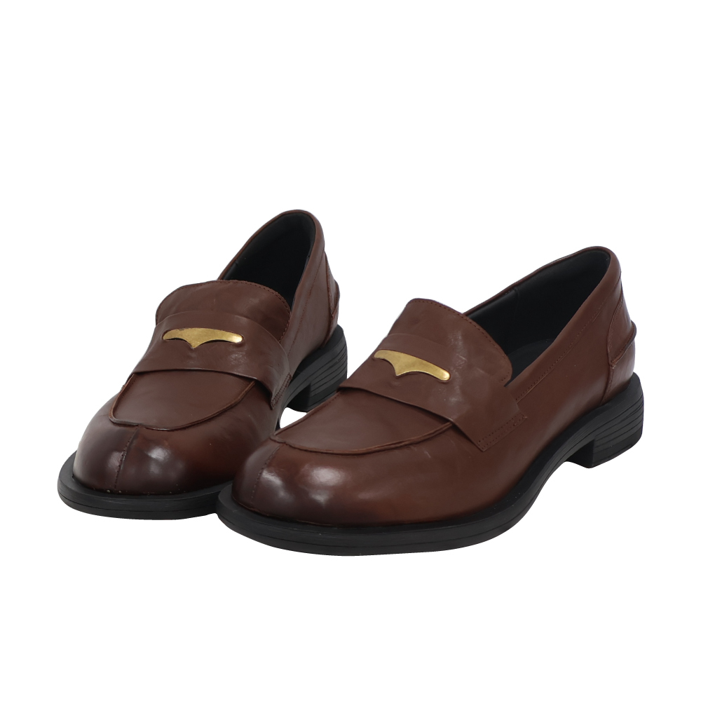 質感金片低跟樂福鞋- 2色