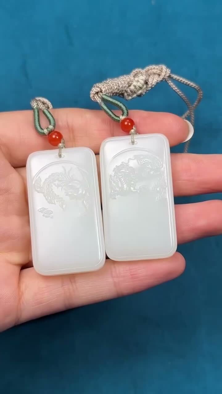 和田玉龍鳳佩,天然和田玉軟玉