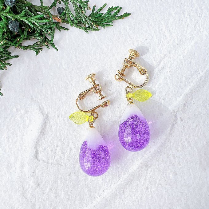 [saeringo] DROP 紫藤花奶油蘇打 | 耳針 | NO.013