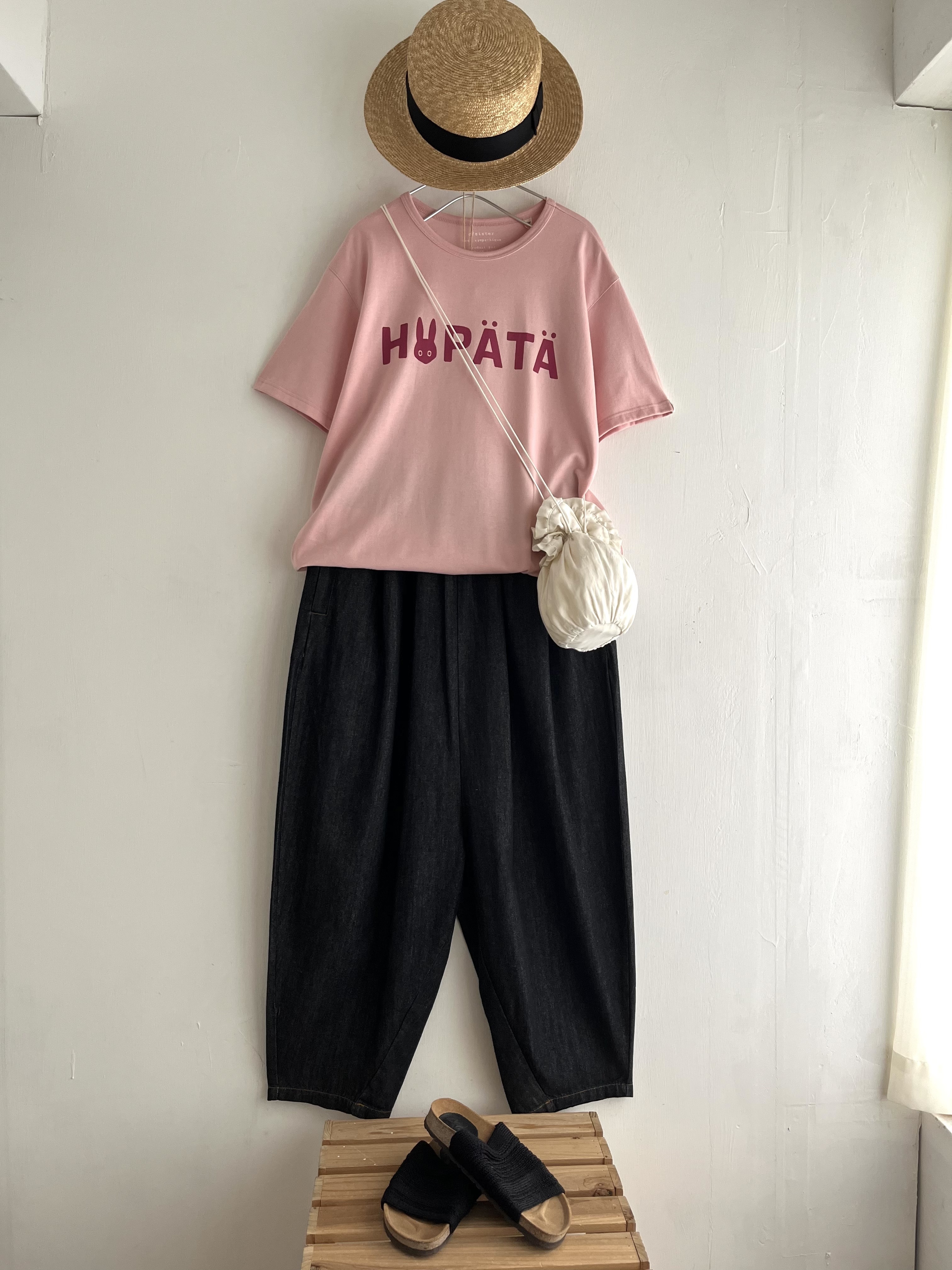 日本製粉紅色圓領tee