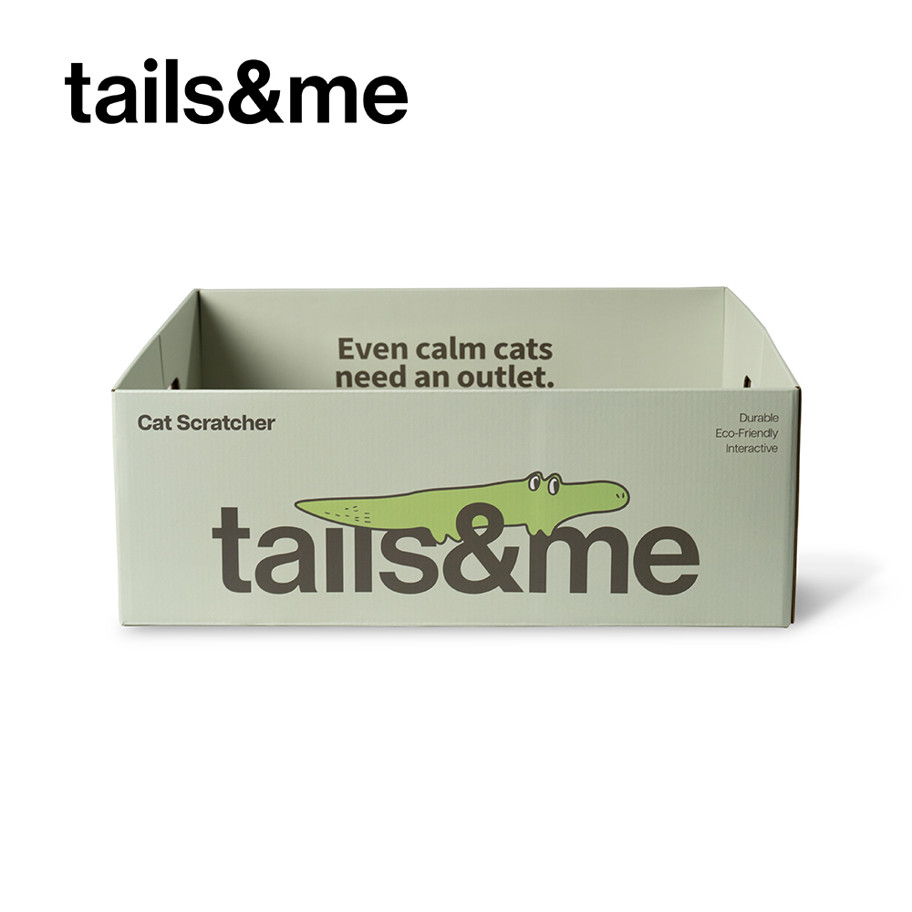 tails&me 尾巴與我｜居家生活 貓咪盒型貓抓板｜鱷魚
