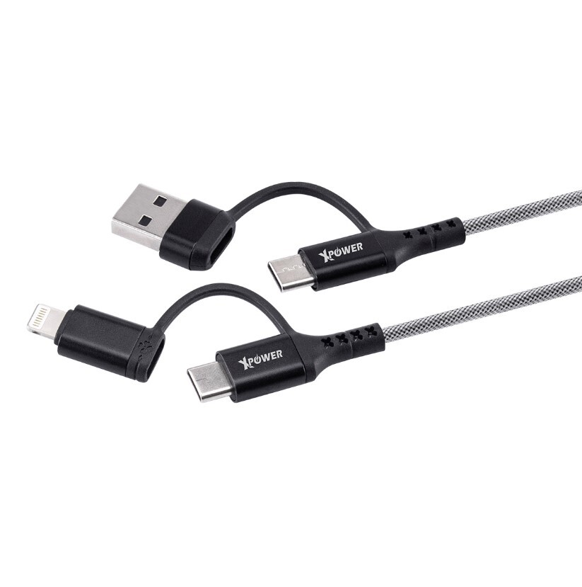 XPower PDX4 4合1 60W PD3.0 鋁合金傳輸充電線