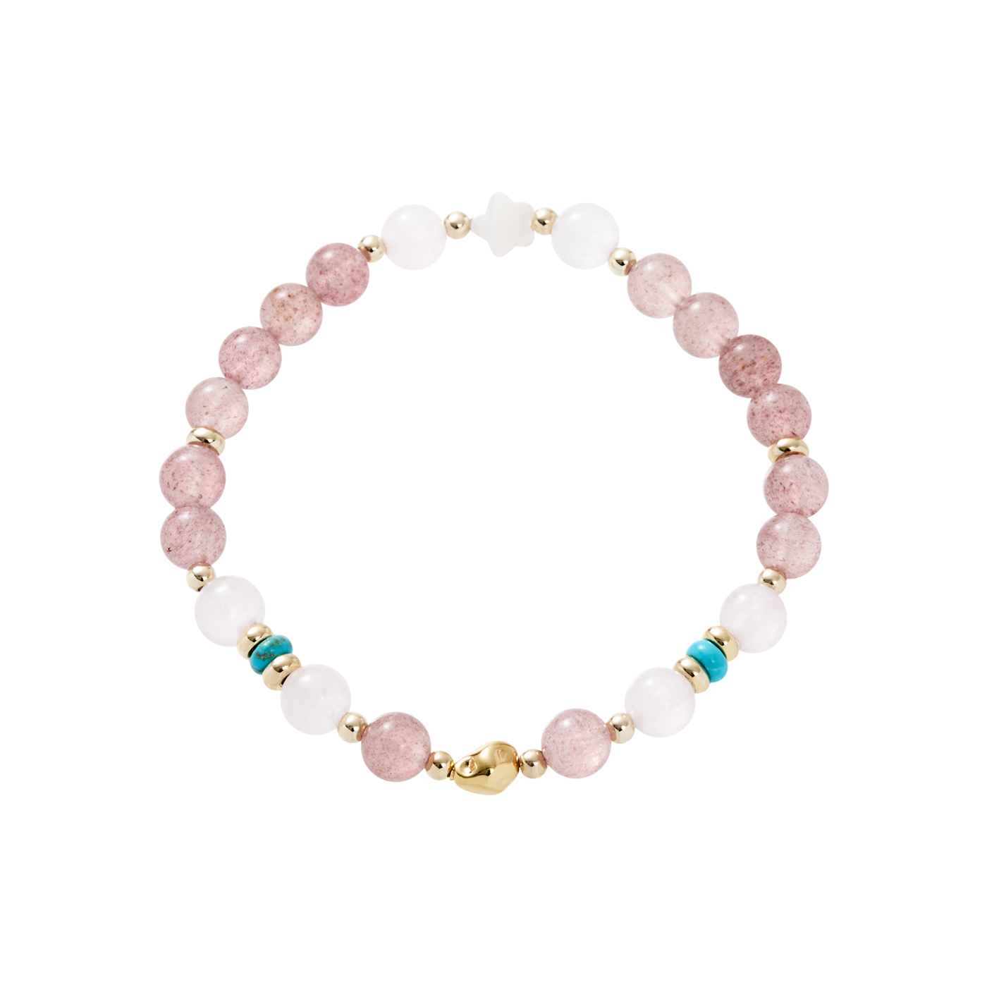 天然石,草莓晶,串珠,手鍊,平價飾品