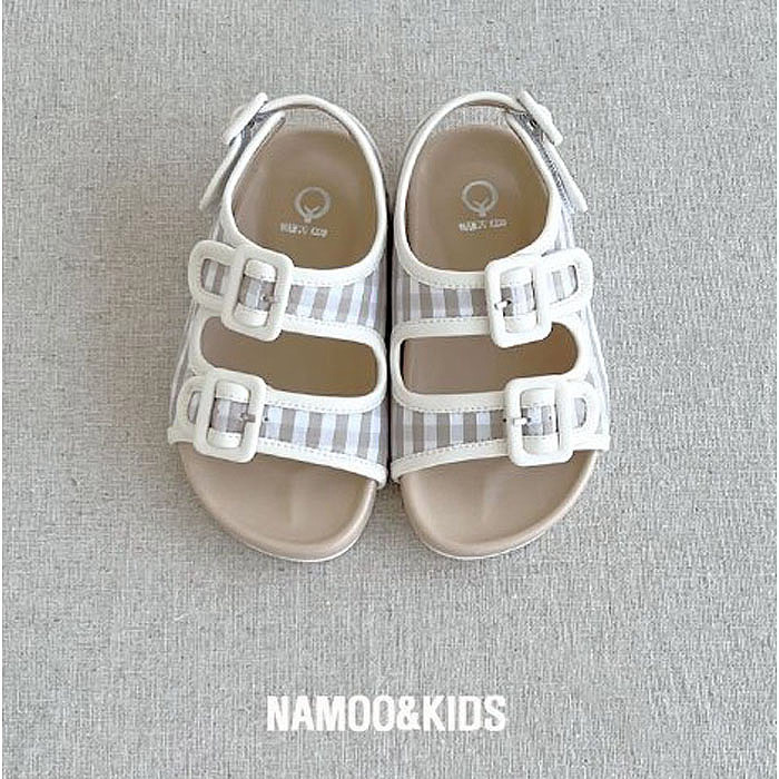 正韓夏NAMOO_KIDS 兩色格子布涼鞋