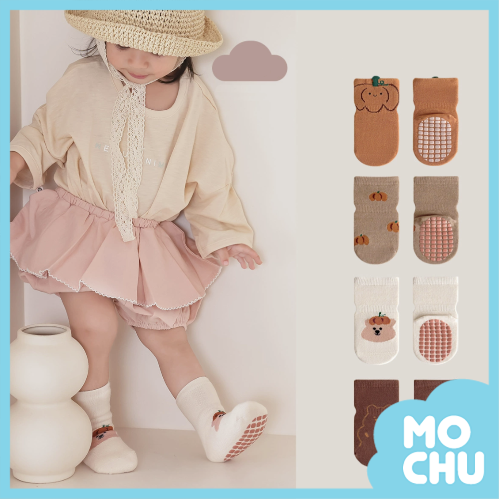 止滑粒可愛寶寶襪四入組(四款)