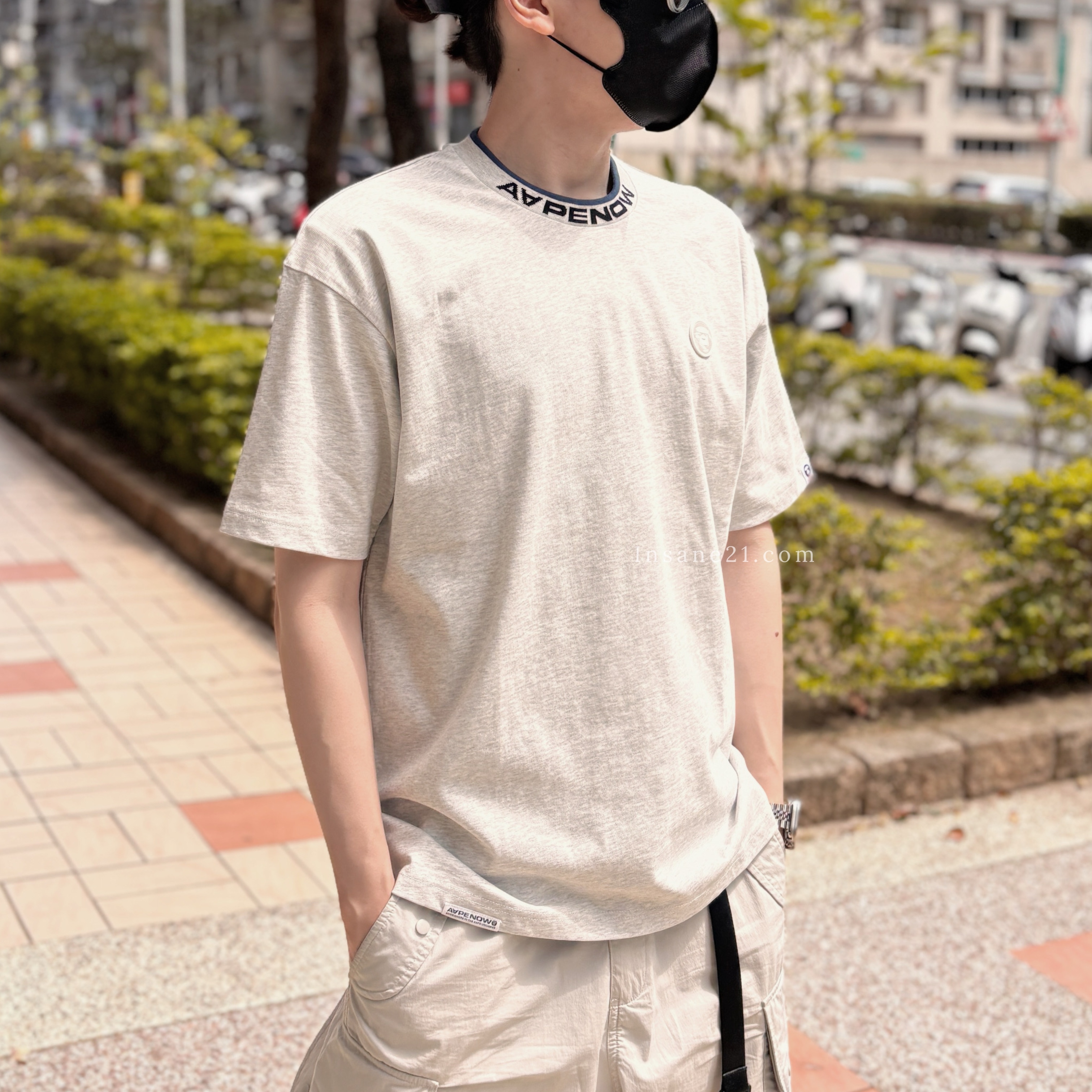 AAPE BY A BATHING APE 領口刺繡 立體大頭 背面字體 短袖 日本 兩色