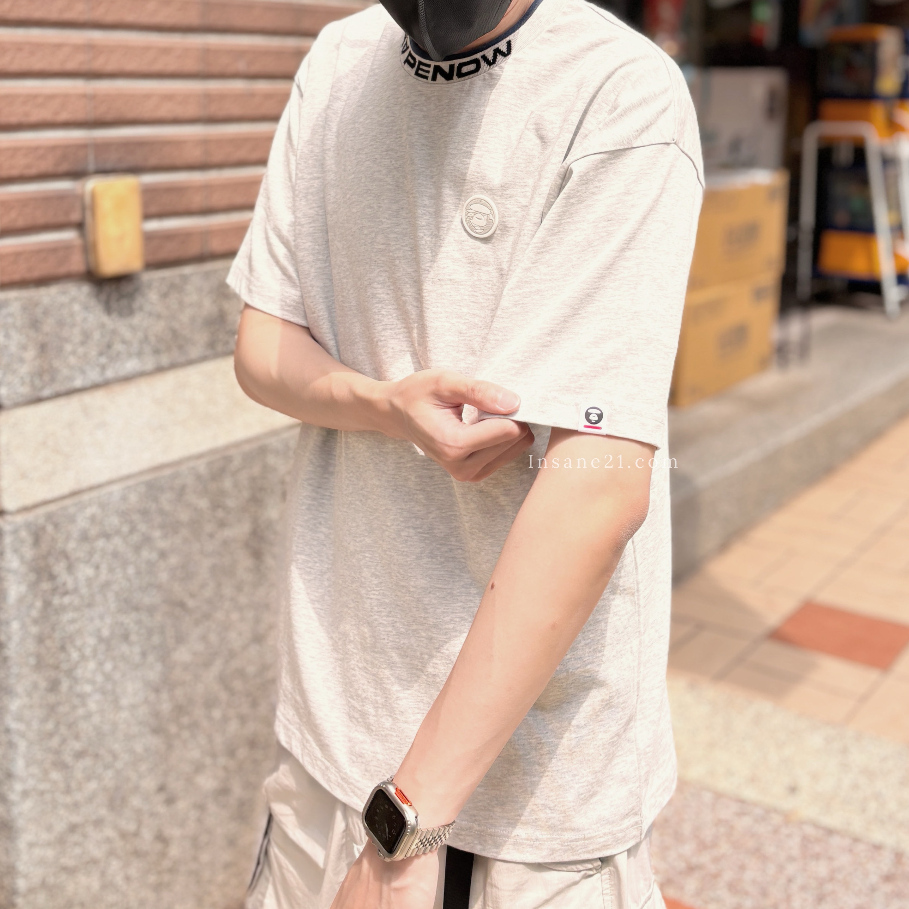 AAPE BY A BATHING APE 領口刺繡 立體大頭 背面字體 短袖 日本 兩色