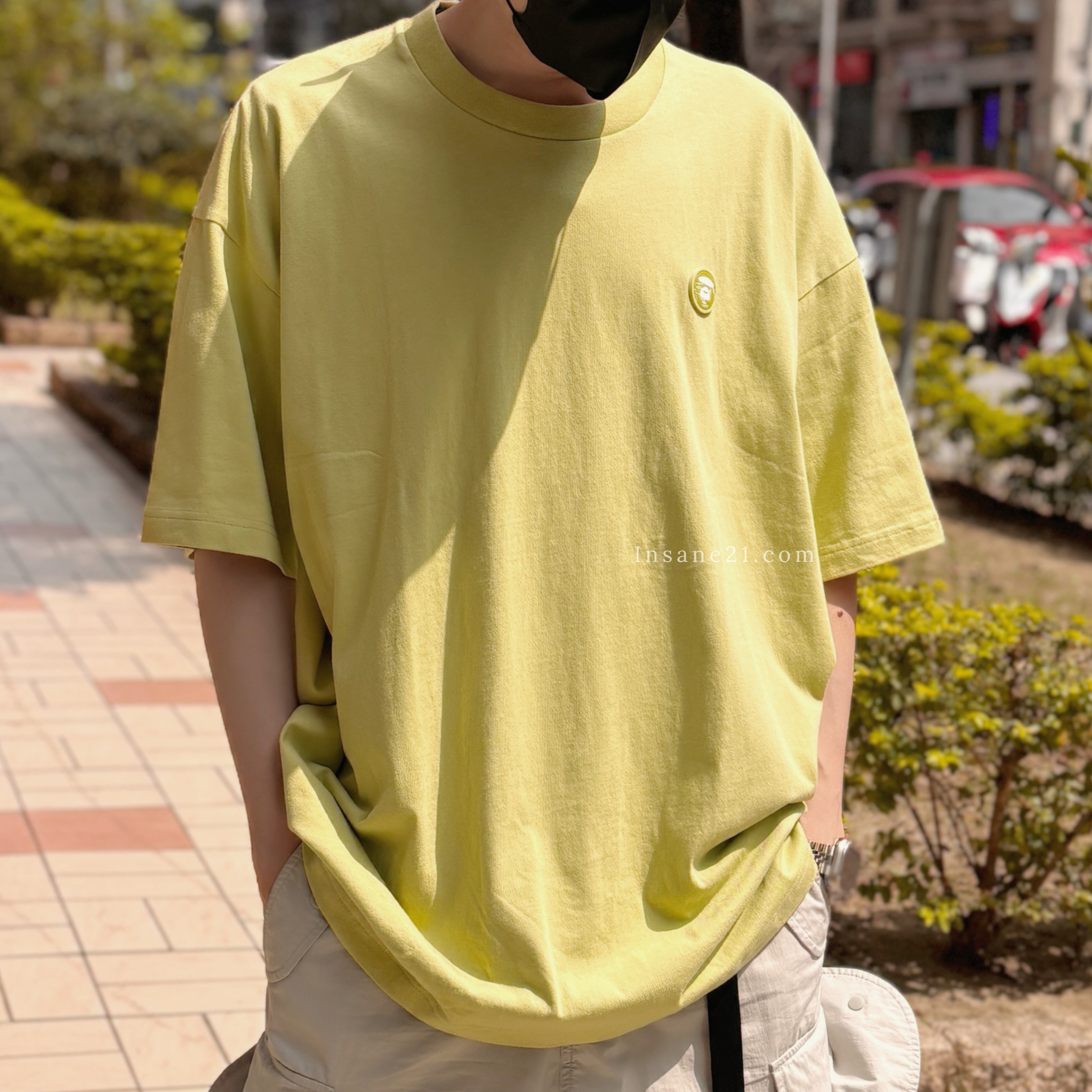 AAPE BY A BATHING APE 開心果綠 草綠 立體大頭 短袖 潮牌穿搭 日本