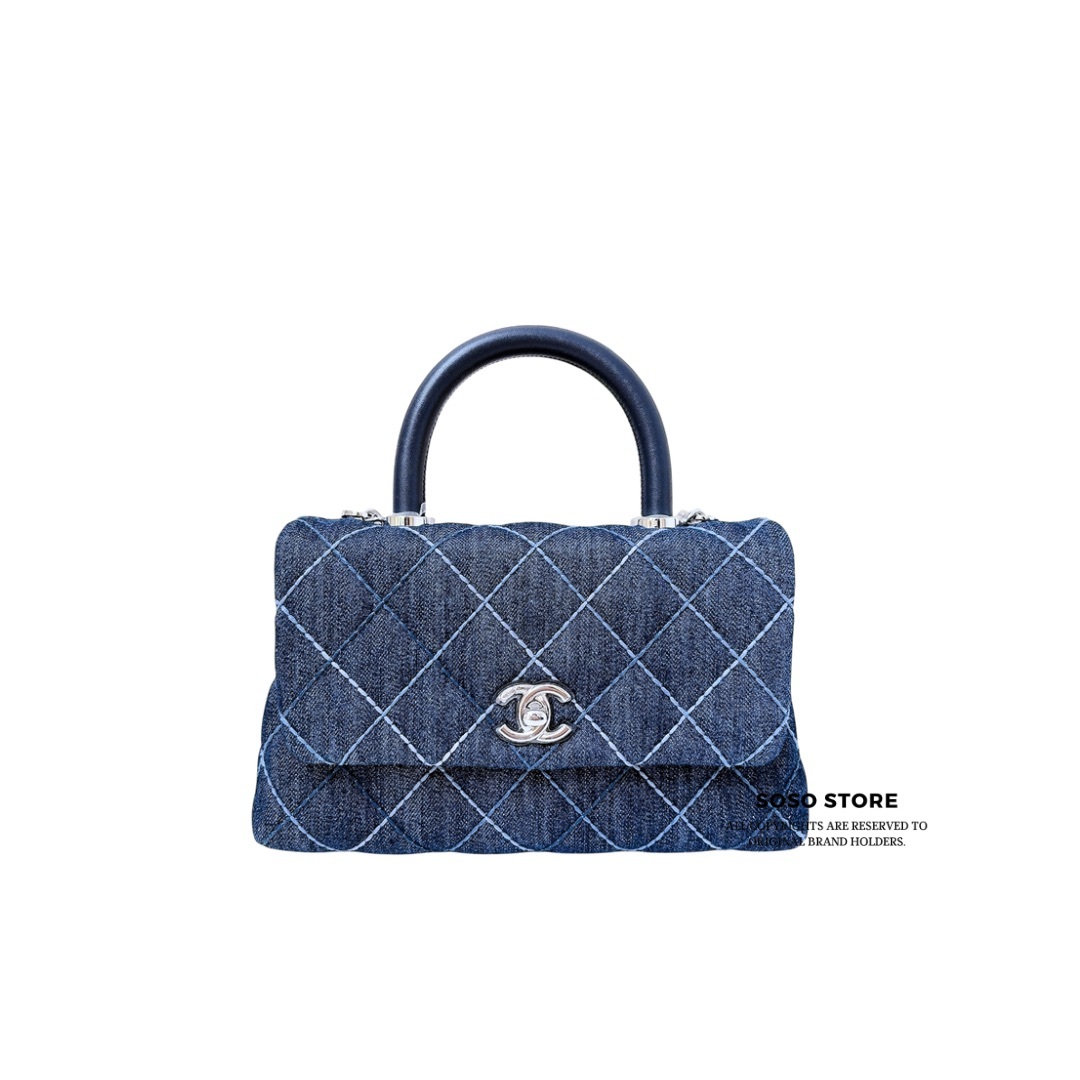 Chanel Coco Handle - Blue Denim / Shw