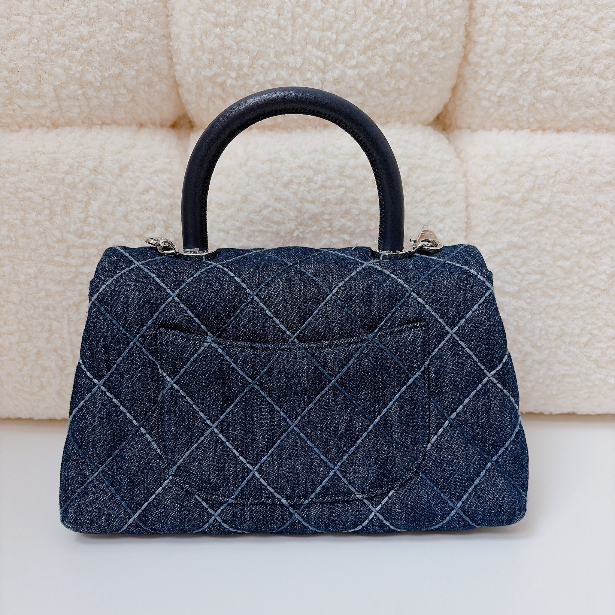 Chanel Coco Handle - Blue Denim / Shw