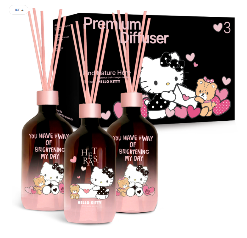 C1 hetras. x HELLO KITTY 限量擴香禮盒 [500ml x 3支裝]