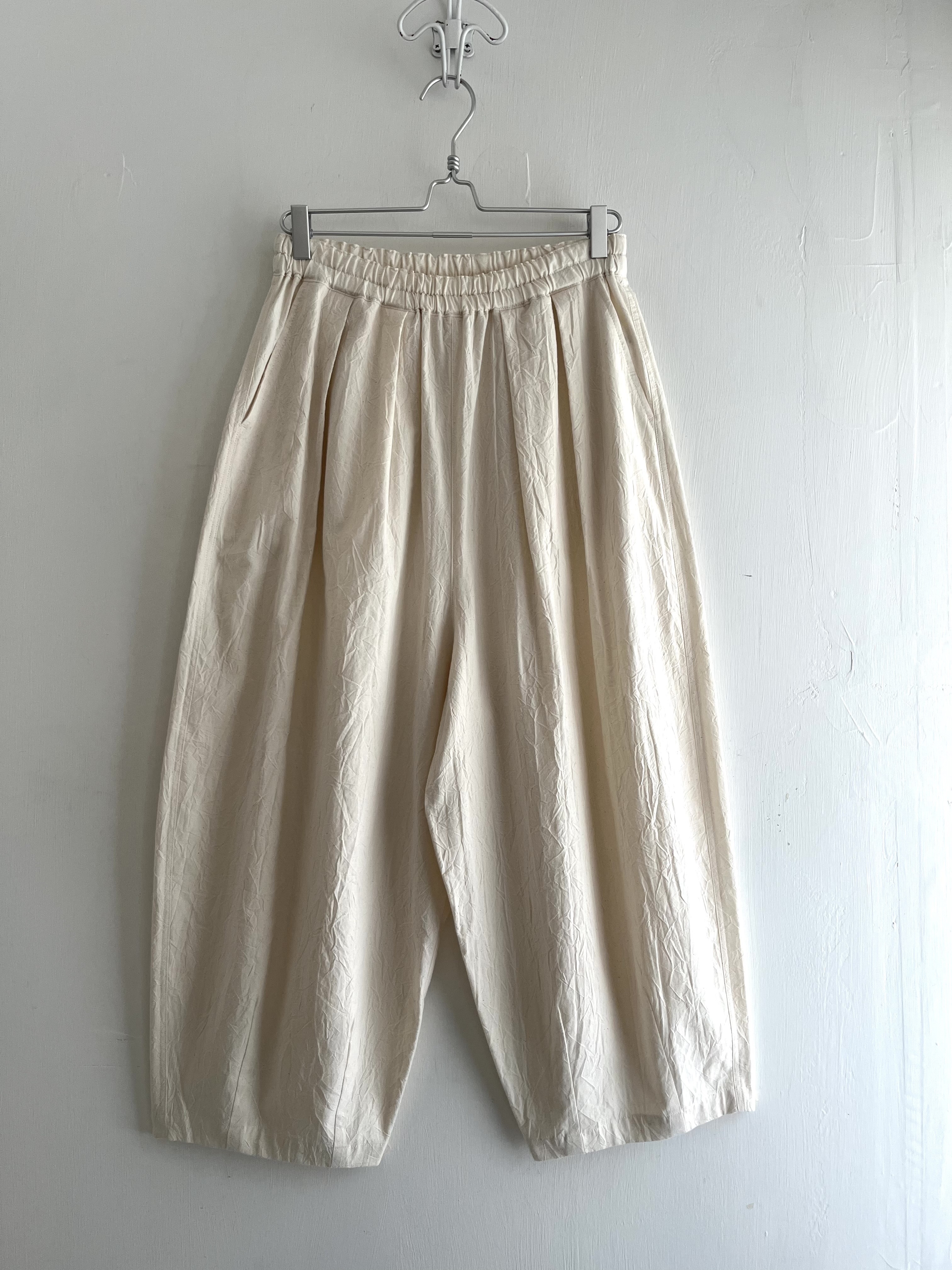 日本製nachukara米色全橡筋闊褲
