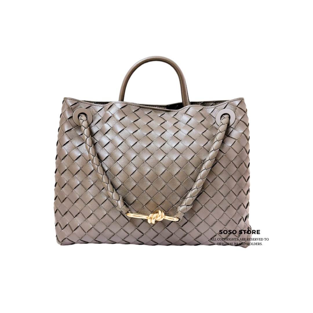 Bottega Veneta Andiamo - Taupe Grey / Ghw