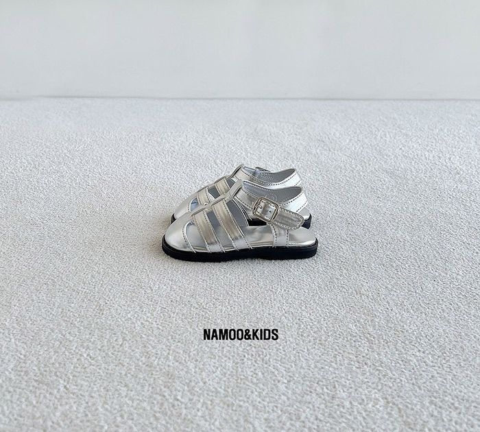 正韓夏NAMOO_KIDS 兩色英式感羅馬鞋