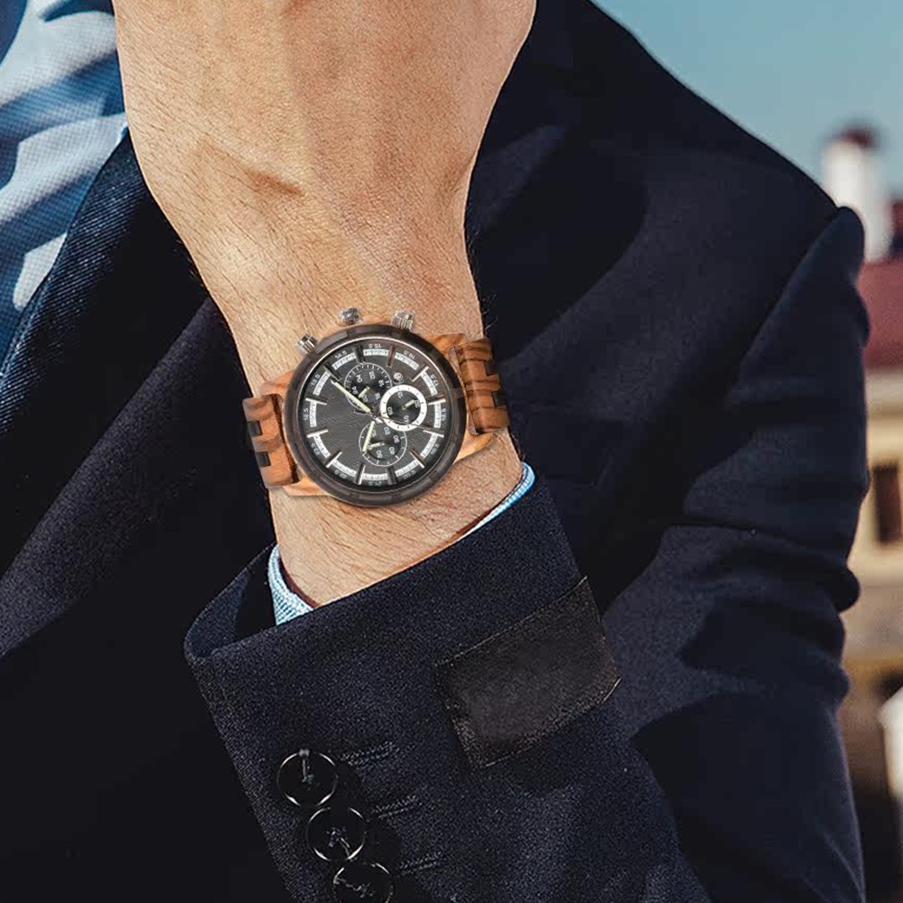 檀木手錶 復古原木錶 手錶 腕錶 斑馬木手錶 木質錶 木頭手錶 大錶盤手錶 指針手錶 多功能手錶 男生手錶 785