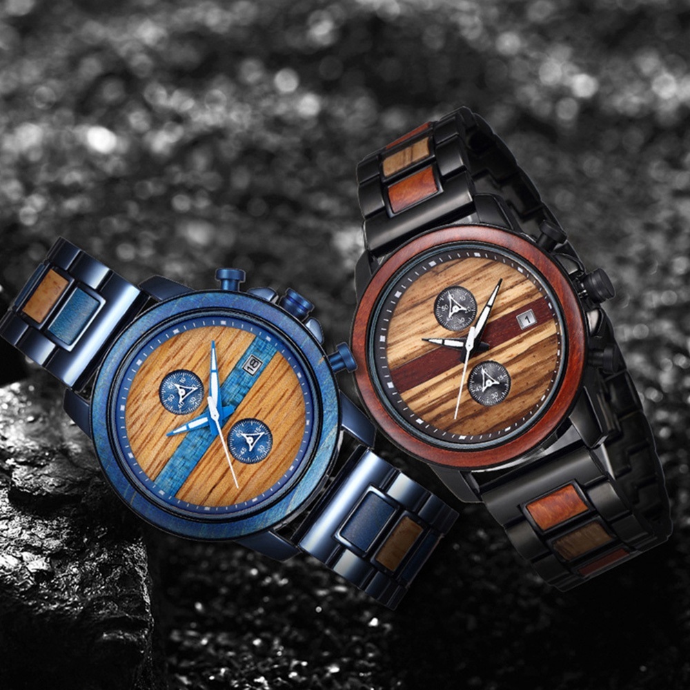 木質手錶 石英錶 指針手錶 大錶盤手錶 禮物 木頭錶 飾品 配飾 檀木手錶 手錶 金屬手錶 拼木手錶 男生手錶 780