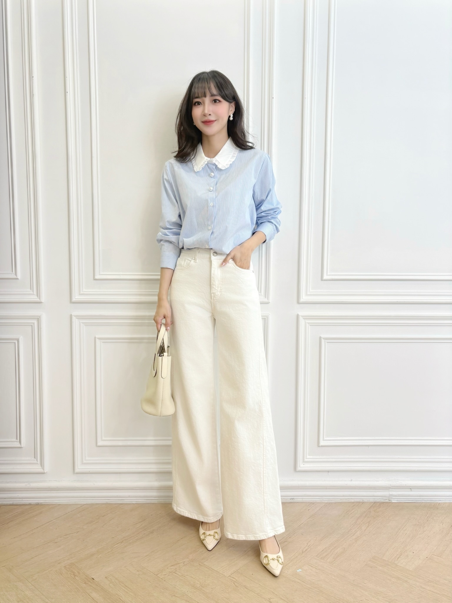 百搭款!舒適直筒牛仔褲