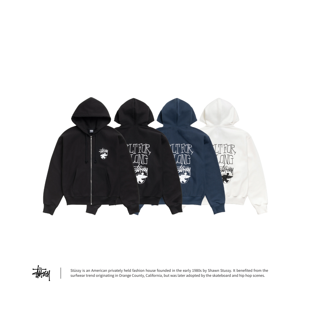 "代購" STUSSY LONG HAUL ZIP HOODIE 長途旅程 連帽外套
