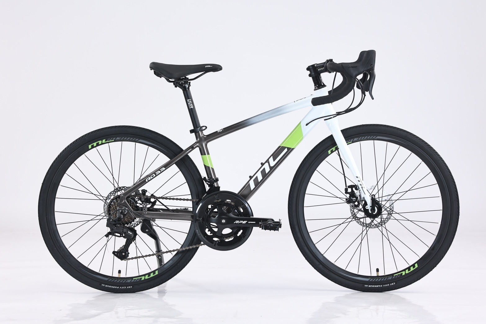 ML美騎樂 RD33S 鋁合金24吋小鐵人甩把公路車 /金屬灰綠