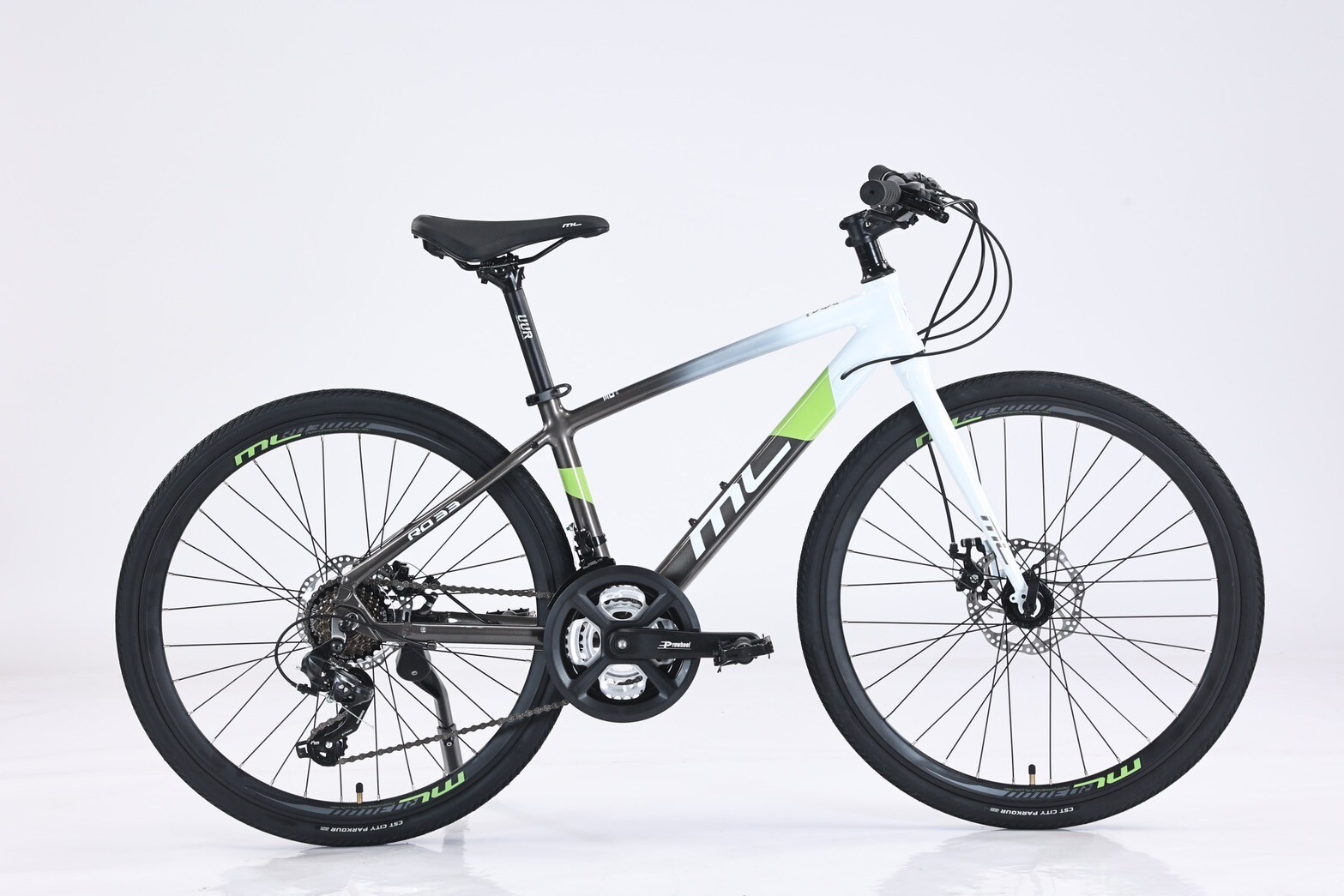 ML美騎樂 RD33L 鋁合金24吋小鐵人青少年平把公路車/金屬灰綠