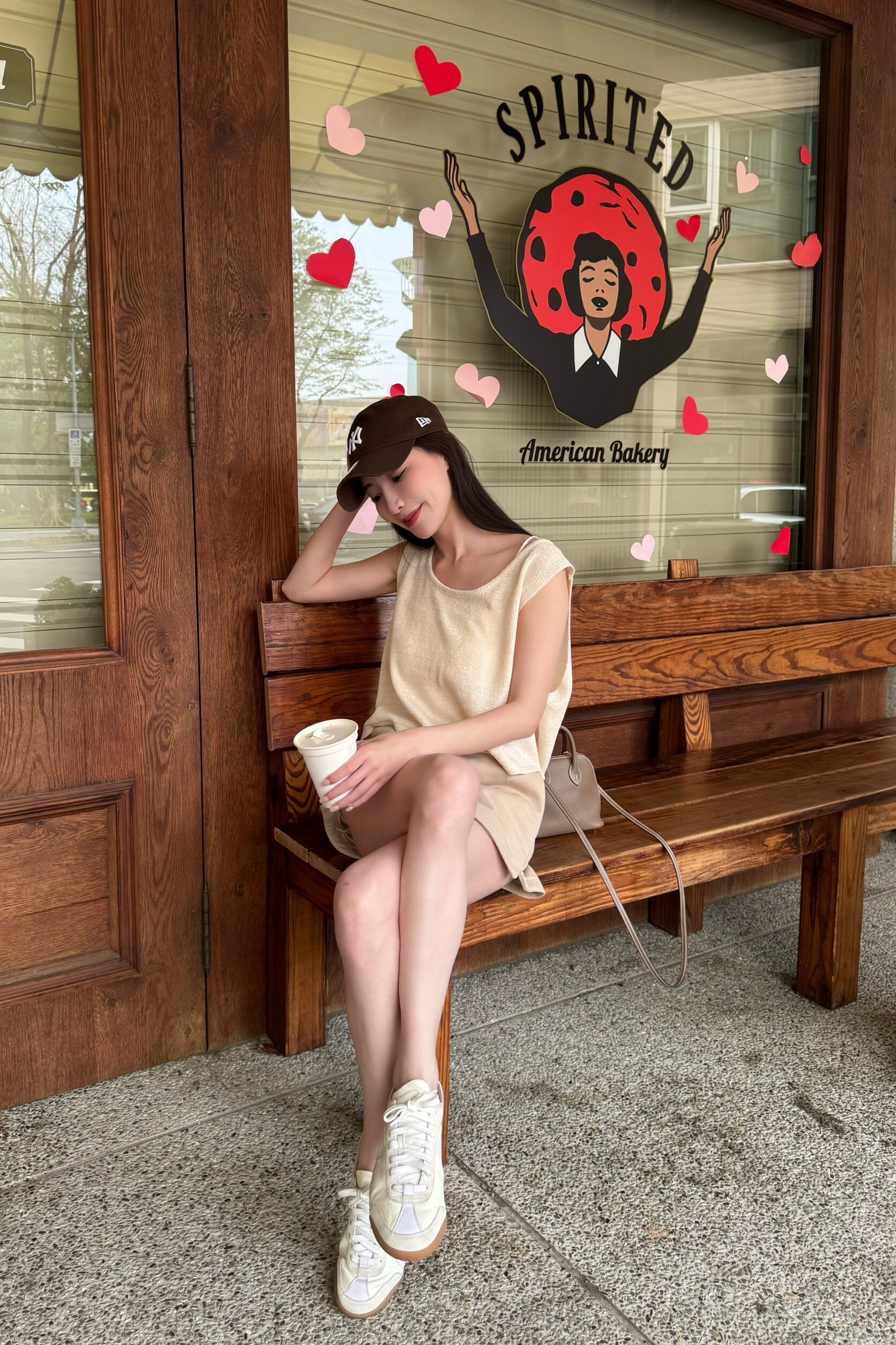 #AM02 夏日寬鬆針織背心（粉/灰/淺藍/米杏）