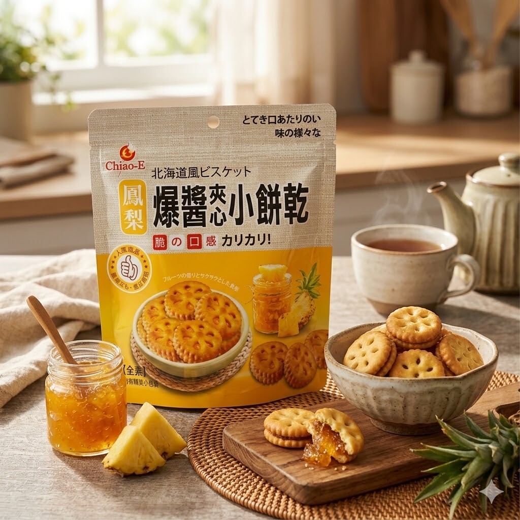 巧益 爆醬夾心小餅乾系列 90g 草莓/鳳梨/藍莓