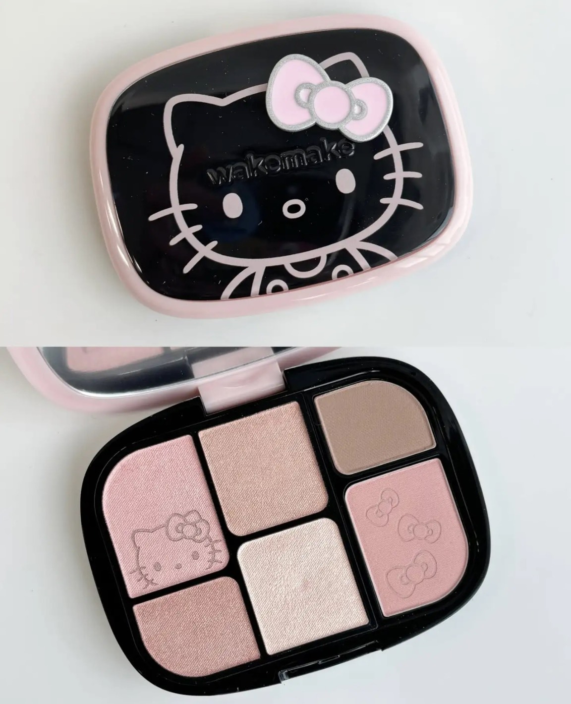 韓國 WAKEMAKE × Hello Kitty 夢幻聯名眼影盤 / 粉底刷