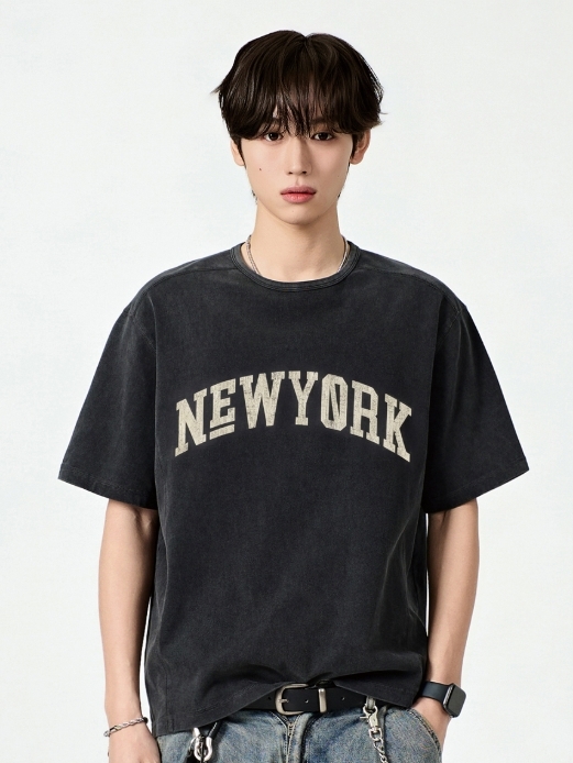 【OWN】Dimitri Black 美國 城市 拱型 Logo 短袖 短版 落肩 上衣 潮流 春夏 不分男女 炭灰 奶油白 深藍 橄欖綠